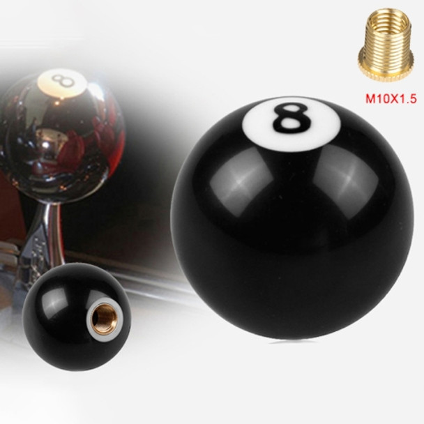 Black 8 Ball Shift Knob for Automatic Gear Shifer, Adapter Size: M10 x 1.5