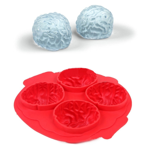 Silicone Brain Freeze Shaped Ice Cube Tray (Random Color Delivery)