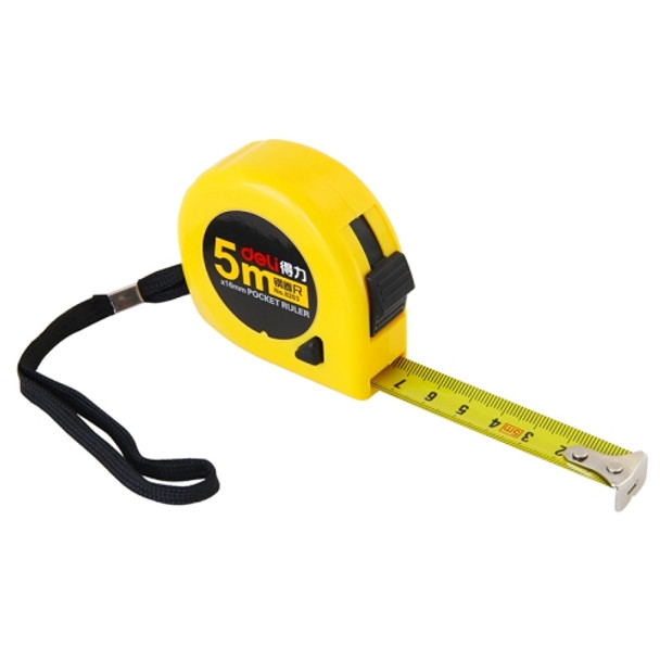 deli Retractable Ruler Measuring Tape Portable Pull Ruler Mini Tape Measure, Length: 5m