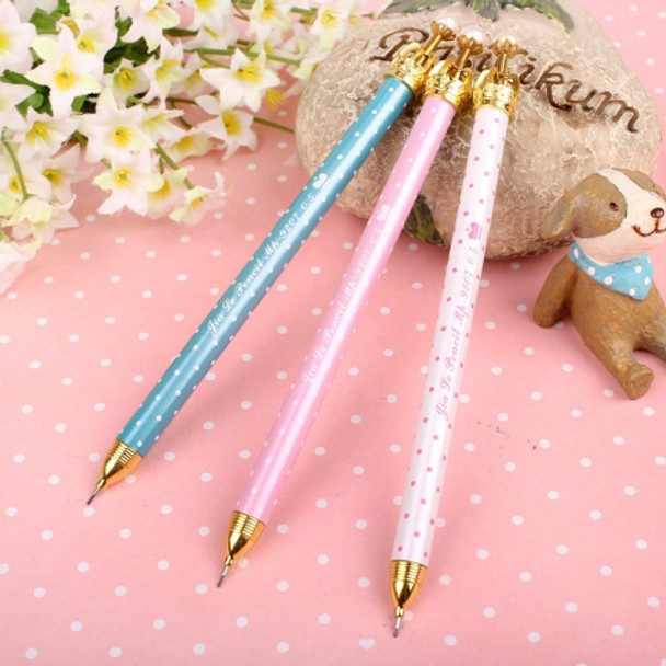 3 PCS Creative Student Stationery Crown Gel Pen Cute Fresh Mechanical Pencil Random Color Delivery, Written:0.7mm