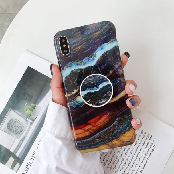 Marble Anti-drop TPU Protection Back Cover for iPhone XS Max, with Folding Holder(Z27)