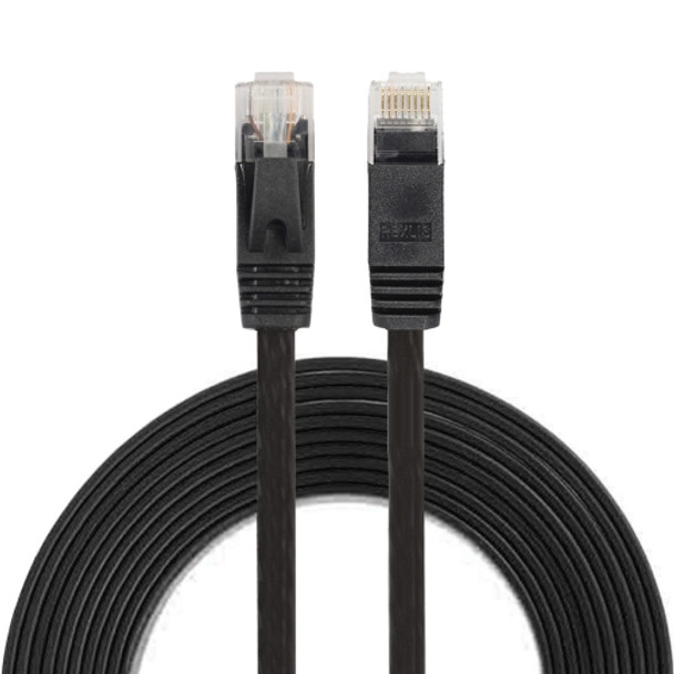 3m CAT6 Ultra-thin Flat Ethernet Network LAN Cable, Patch Lead RJ45 (Black)