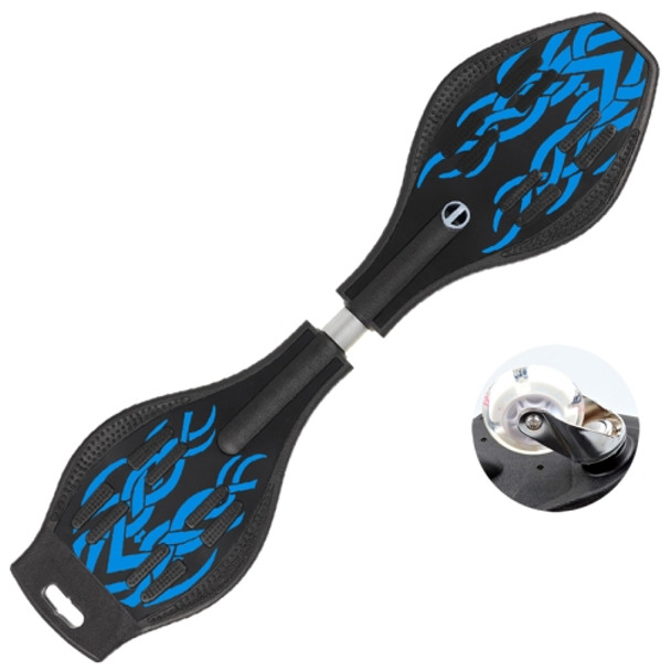 Fashion Rocket Pattern Two-wheeled Skateboard Luminous Flash Wheel Vitality Board(Blue)