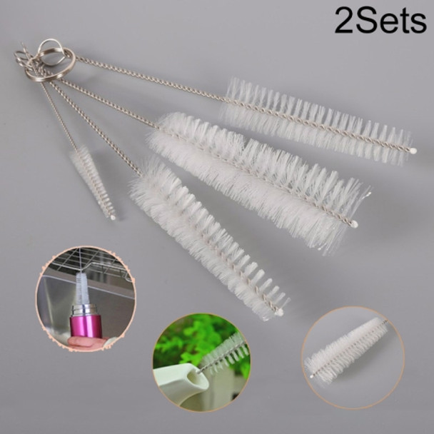 2 Sets Stainless Steel Wash Pipe Straw Brush Cleaner