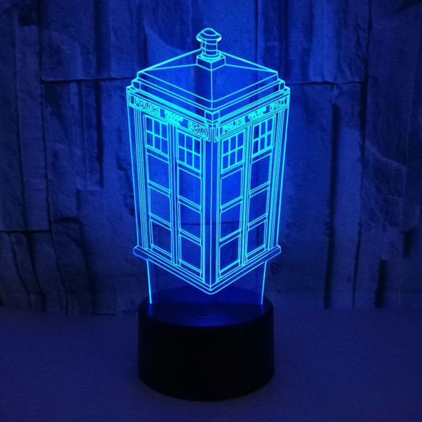 3D Colorful Table Lamp 7 Color Changing Acrylic Night Light Decorative Christmas Gifts Touch Control with Black Base