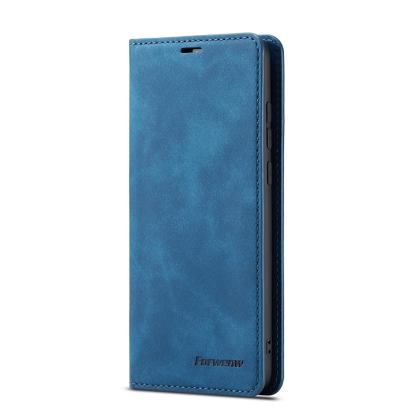 For Huawei P30 Forwenw Dream Series Oil Edge Strong Magnetism Horizontal Flip Leather Case with Holder & Card Slots & Wallet & Photo Frame(Blue)