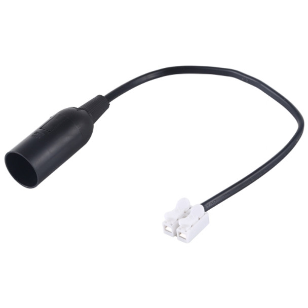 E14 Lamp Socket Base Holder with Electrical Wire Cable, Cable Length: 28cm(Black)