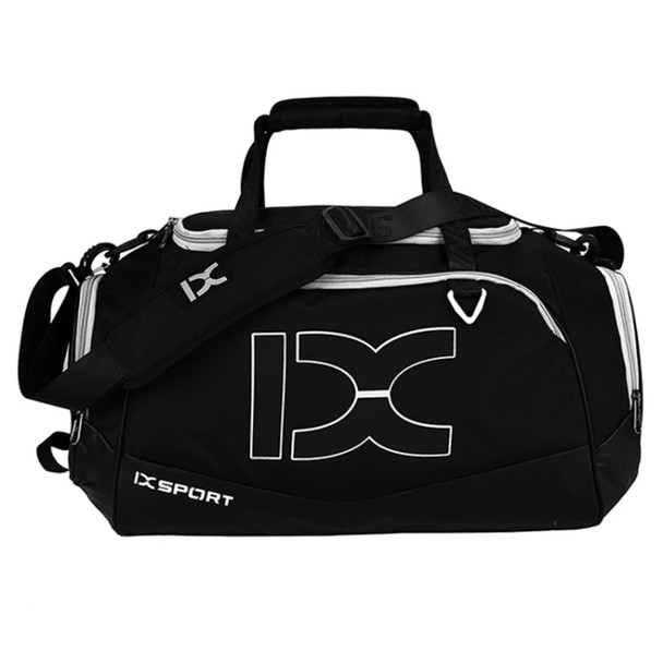 IX LK8035 Scratchproof Waterproof Dry Wet Separation Crossbody One-shoulder Yoga Fitness Travel Bag, Capacity: 40L (White + Black)