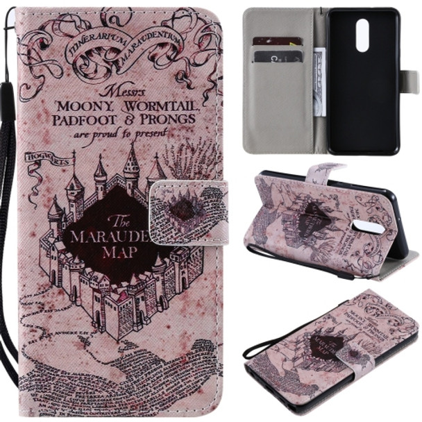 For LG Stylo 5 Painted Pattern Horizontal Flip Leather Case, with Wallet & Holder & Card Slots & Lanyard(Castle)