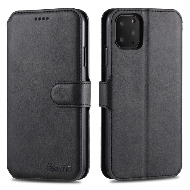 For iPhone 11 Pro AZNS Calf Texture Magnetic Horizontal Flip PU Leather Case with Holder & Card Slots & Photo Frame(Black)