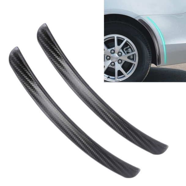 2 PCS 24.5cm Car Universal Fender Flares Wheel Eyebrow Decal Sticker Eyebrow Car-covers Black Striped Round Arc Strips