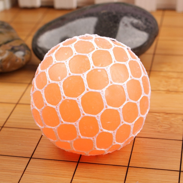6cm Anti-Stress Face Reliever Grape Ball Extrusion Mood Squeeze Relief Healthy Funny Tricky Vent Toy(Orange)