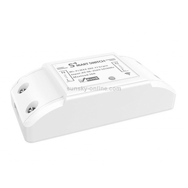 10A Single Channel WiFi Smart Switch Wireless Remote Control Module Works with Alexa & Google Home, AC 90-250V