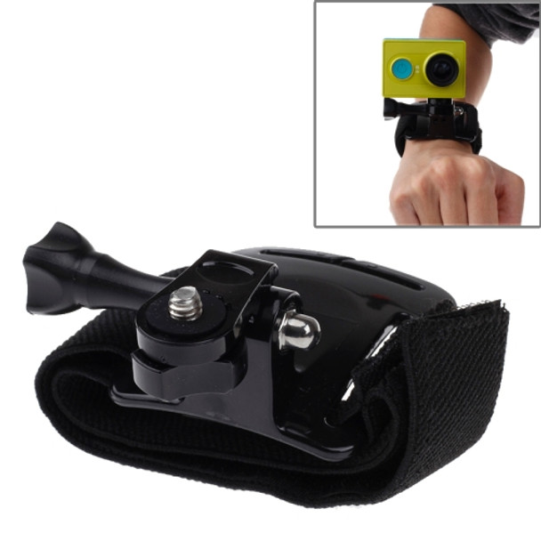 GP110 Arm Belt / Wrist Strap + Connecter Mount for GoPro  NEW HERO /HERO6   /5 /5 Session /4 Session /4 /3+ /3 /2 /1, Xiaoyi and Other Action Cameras(Black)