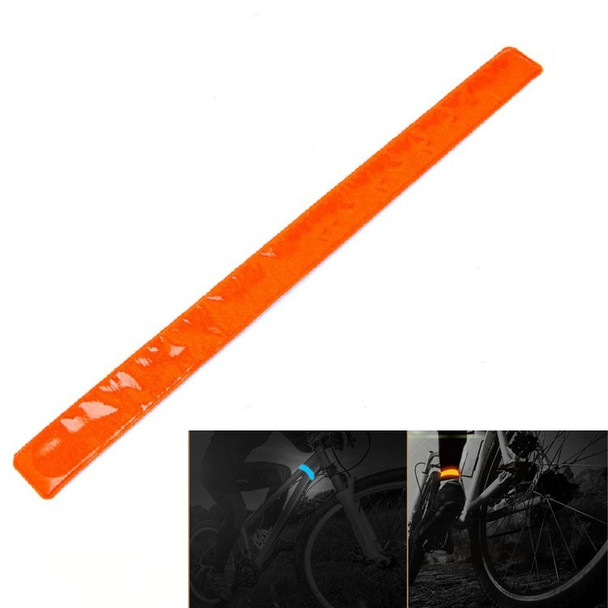 4 PCS Bike Bicycle Cycling Band Arm Leg Pant Reflective Strap Belt Safety Reflector(Orange)
