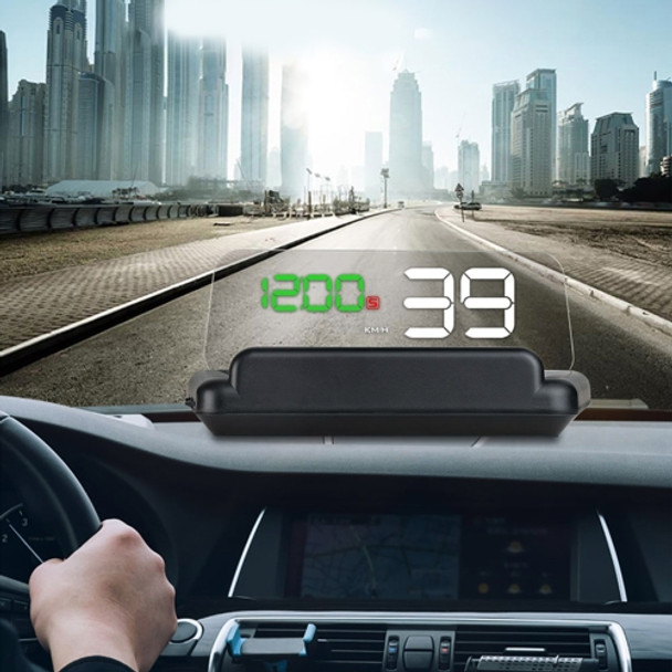 T900 Car GPS HUD Virtual HD Reflection Board Head-up Display, Speed & Driving Distance / Time Display, Over Speed & Voltage & Low Voltage Alarm, Fatigue Driving