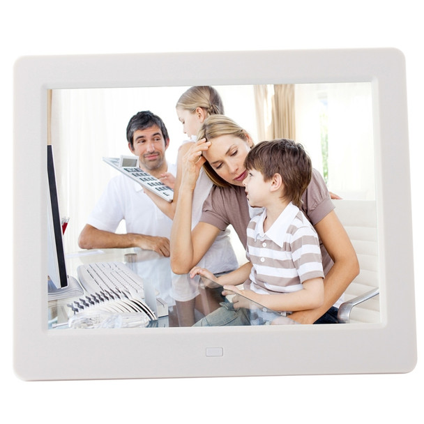 8 inch LED Display Multi-media Digital Photo Frame with Holder & Music & Movie Player, Support USB / SD / SDHC / MMC Card Input(Silver)
