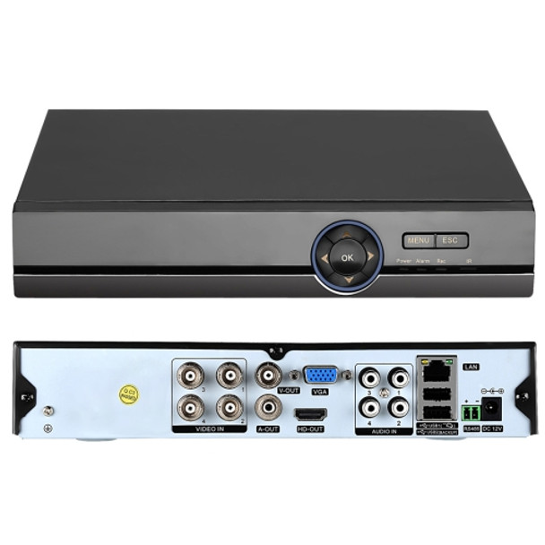 COTIER A41U-ZS 5 in 1 4 Channel Dual Stream H.264 1080N  AHD DVR, Support AHD / TVI / CVI / CVBS / IP Signal(Black)