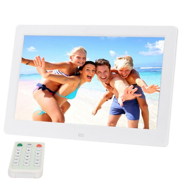 10.1 inch HD Wide Screen Digital Photo Frame with Holder & Remote Control, Allwinner E200, Alarm Clock / MP3 / MP4 / Movie Player(White)
