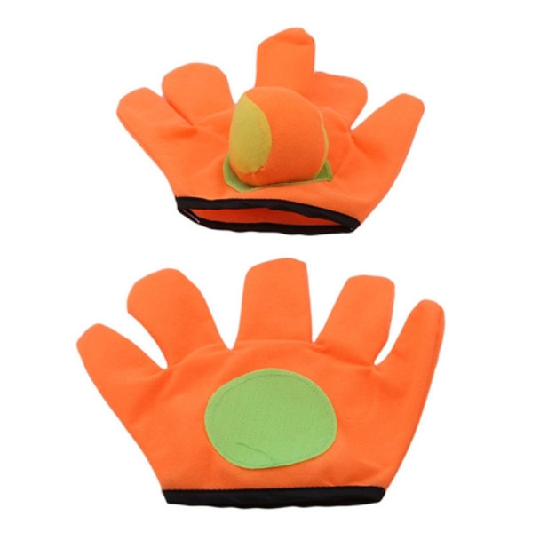 Outdoor Sports Toys Children Plush Sticky Ball Catching Gloves Set, Size:S