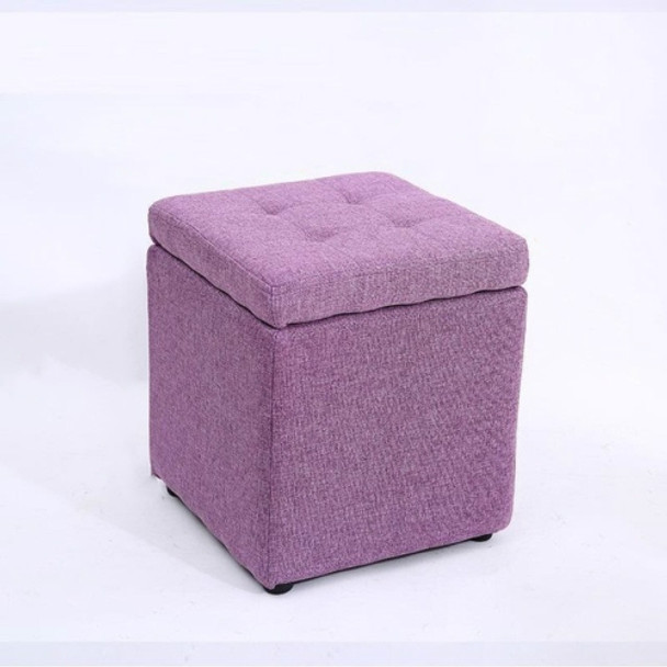 Creative Retro Storage Stool Home Fabric Stool Storage Stool(Medium Purple)