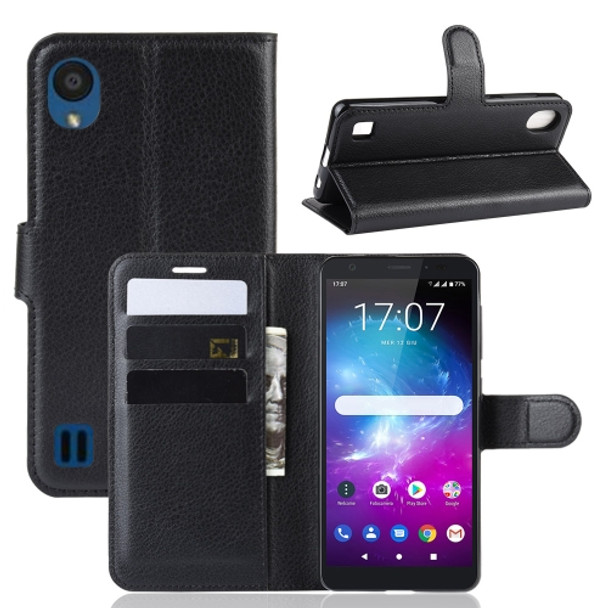 Litchi Texture Horizontal Flip Leather Case for ZTE Blade A5 (2019), with Wallet & Holder & Card Slots(black)