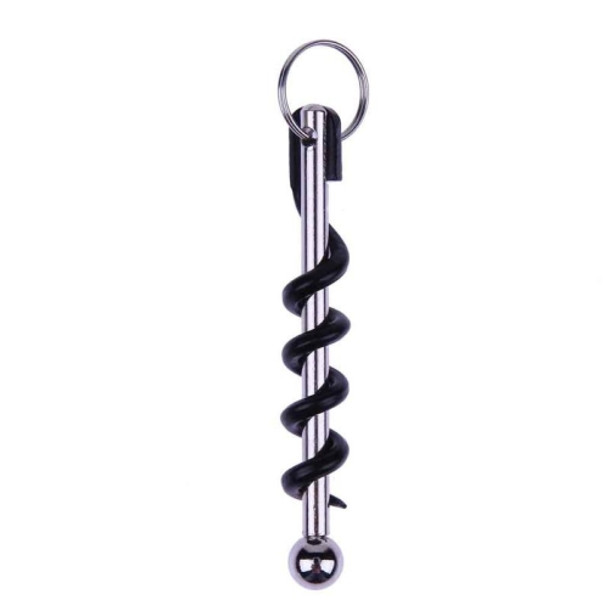 2 PCS Outdoor Creative Corkscrew Pocket Red Wine Tool Key Ring (OPP Bag)