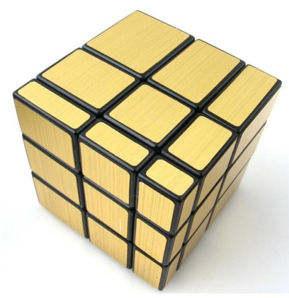 Mirror Bright and Smooth Rubik Cube Children Educational Toys(Black Bottomed Gold)