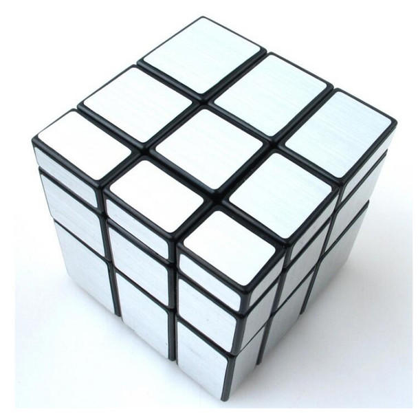 Mirror Bright and Smooth Rubik Cube Children Educational Toys(Black Bottomed Silver)