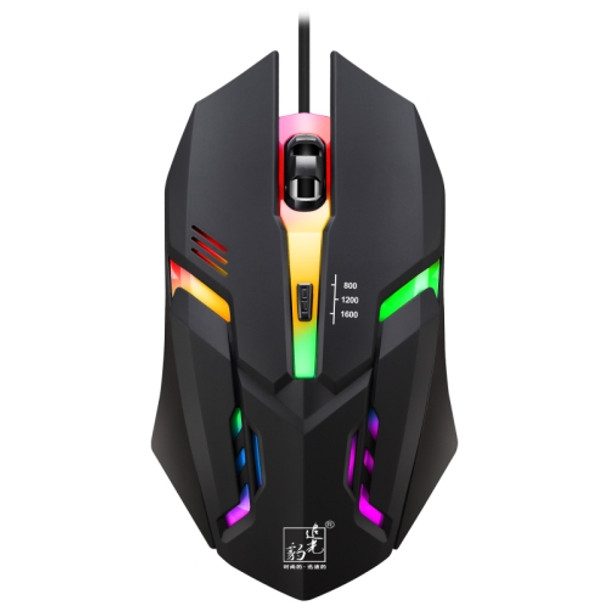 Chasing Leopard K2 USB LED Backlight 1600DPI Three-speed Adjustable Wired Optical Gaming Mouse, Length: 1.3m