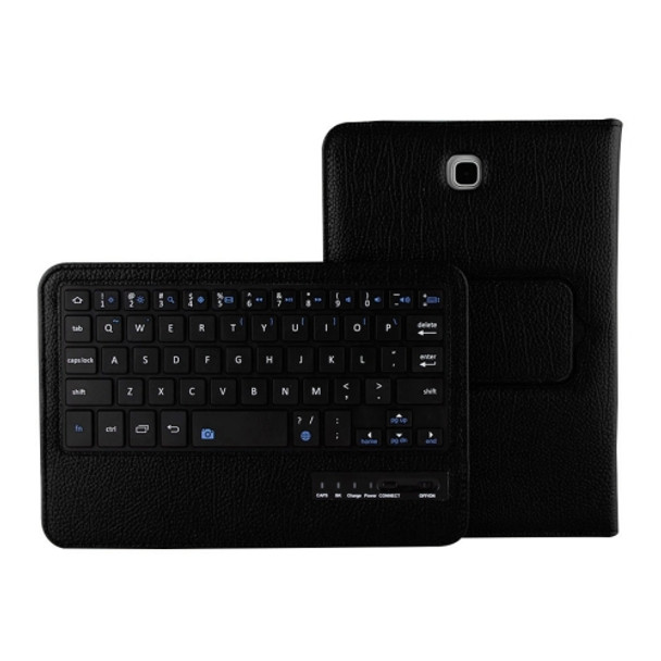 For Galaxy Tab A 8.0 / T350 2 in 1 Detachable Bluetooth Keyboard Litchi Texture Leather Case with Holder(Black)