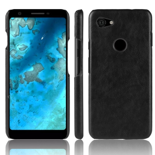 Shockproof Litchi Texture PC + PU Case for Google Pixel 3 Lite XL (Black)