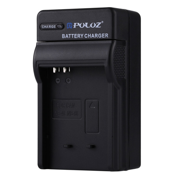 PULUZ EU Plug Battery Charger with Cable for Canon NB-4L / NB-8L Battery