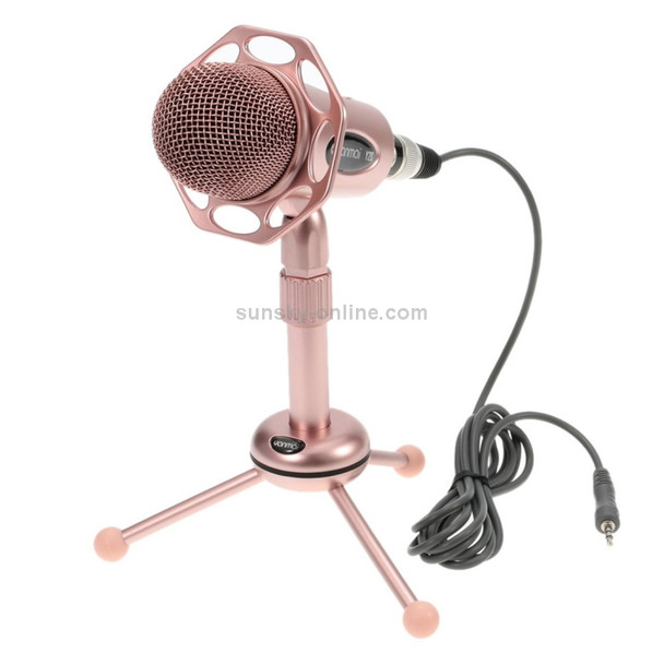 Yanmai Y20 Professional Game Condenser Microphone  with Tripod Holder, Cable Length: 1.8m, Compatible with PC and Mac for  Live Broadcast Show, KTV, etc.(Rose Gold)