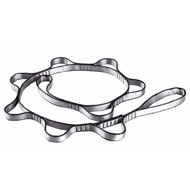 Aerial Yoga Hammock 7 Ring Extension Belt Nylon High-Strength Double Belt Hammock Strap, Length: 1.1m(Gray)