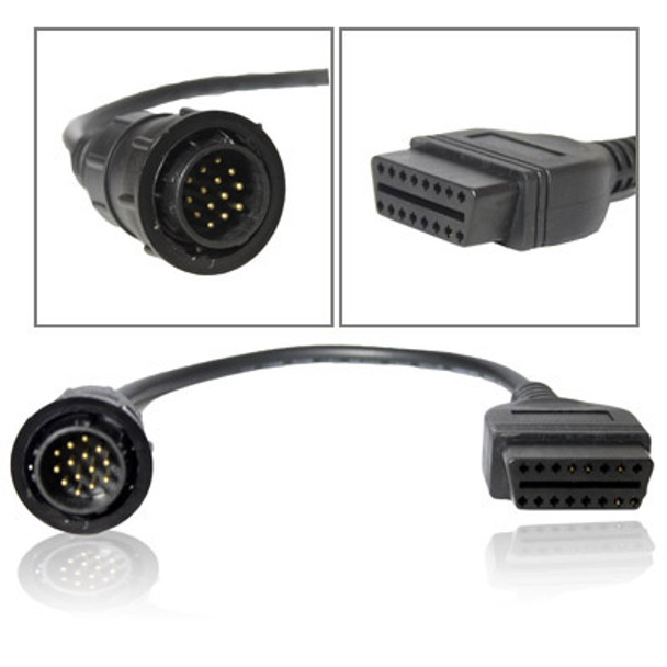 For Benz OBDII Sprinter 14 Pin to 16 Pin Diagnostic Plug Adapter(Black)