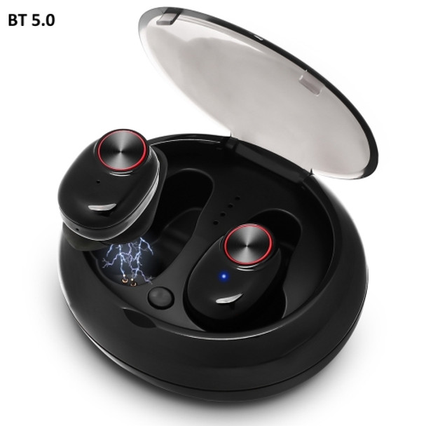 BTH-V5 DSP Noise Reduction Earbuds Sports Wireless Bluetooth V5.0  Headset with Charging Case, Compatible with iPhone and Android(Black)