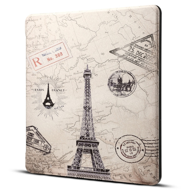 Dibase for Amazon Kindle Oasis 2017 7 inch Eiffel Tower Print Horizontal Flip PU Leather Protective Case