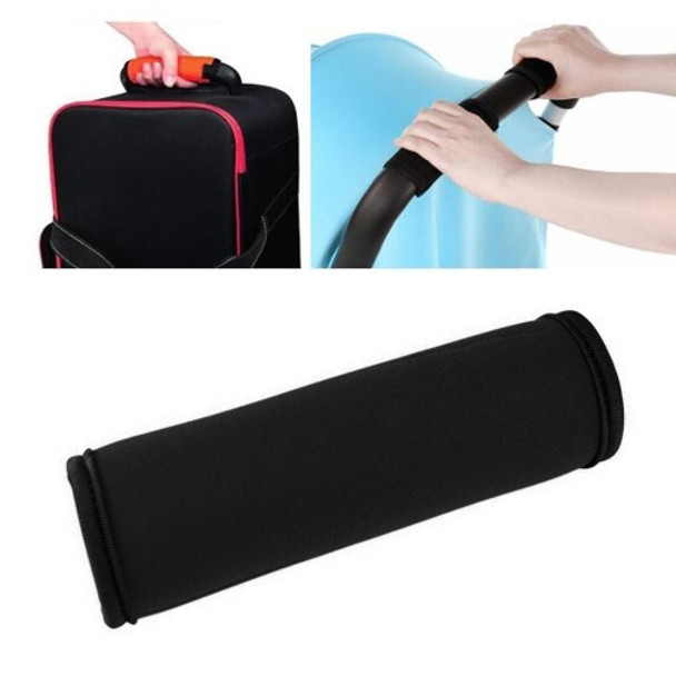 2 PCS Comfortable Neoprene Luggage Handle Wrap Grip Baby Universal Stroller Grip Protective Cover for Travel Bag Luggage Suitcase(Black)