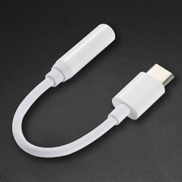 12.5cm USB-C / Type-C Male to 3.5mm Audio Female Adapter Converter(White)
