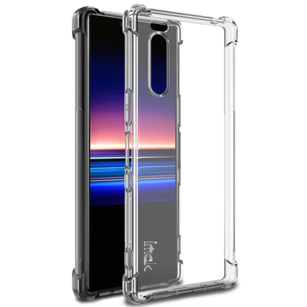 For Sony Xperia 5 IMAK All-inclusive Shockproof Airbag TPU Case, with Screen Protector(Transparent)