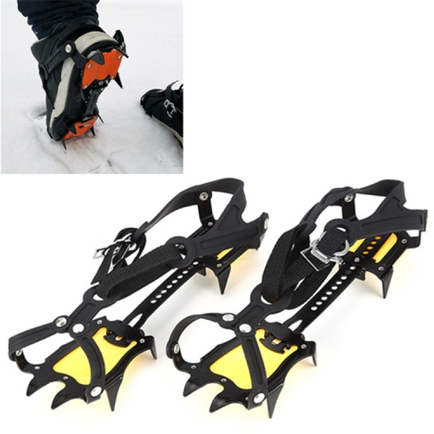 Aotu AT8701 One Pair 10 Teeth Anti-Slip Ice Gripper Snow Climbing Shoes Covers(Yellow)
