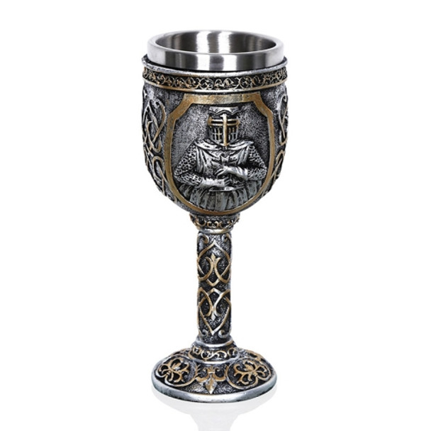 3D Viking Skull Coffee Beer Mug Skull Mug Beer Wine Drink Gift Stainless Steel Knight Decorative Cup for Men Goblet