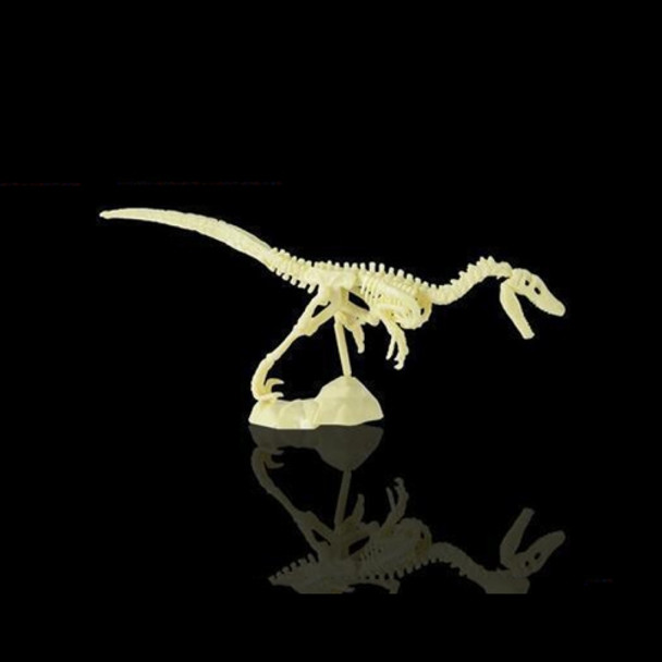 Creative DIY Excavation Archeological Dinosaur Toy Fossil Puzzle Children Handmade Dinosaur Skeleton Model(Raptor)