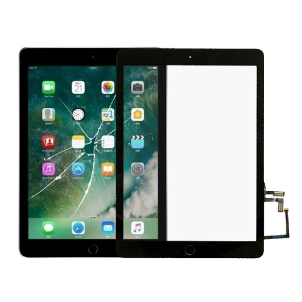 Touch Panel with Home Key Flex Cable for iPad 5 9.7 inch 2017 A1822 A1823(Black)