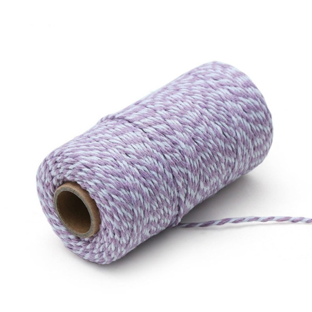 Two-color Cotton Thread Handmade DIY Drawstring Gift Box Packing Rope 2mm Thick (100m / Roll)(11)