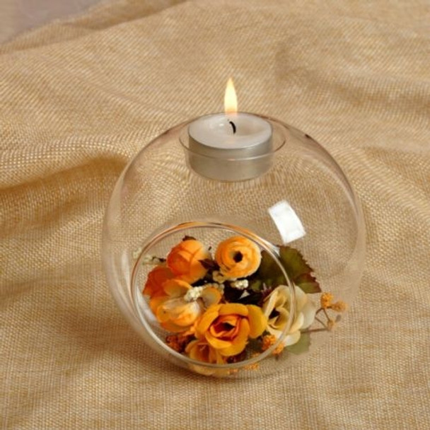 10 PCS  Romantic Wedding Dinner Decor Crystal Glass Candle Holder Art Candlestick, Size:8cm