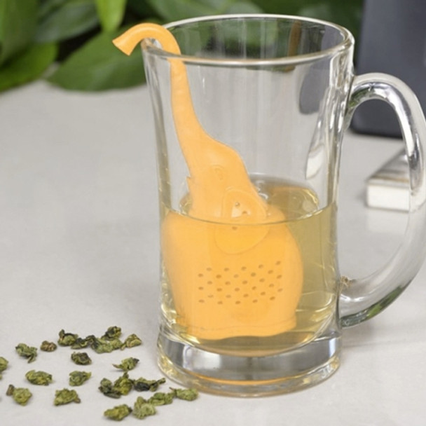 Tea Infuser Teapot Filter Elephant Silicone Tea Leaves Strainer(YELLOW)