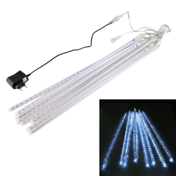 50cm 8 Tubes DIP Meteor Rain Light, LED Decorative Light, Tube Diameter: 1.2cm, AC 100-240V, US, EU Plug Optional(White Light)