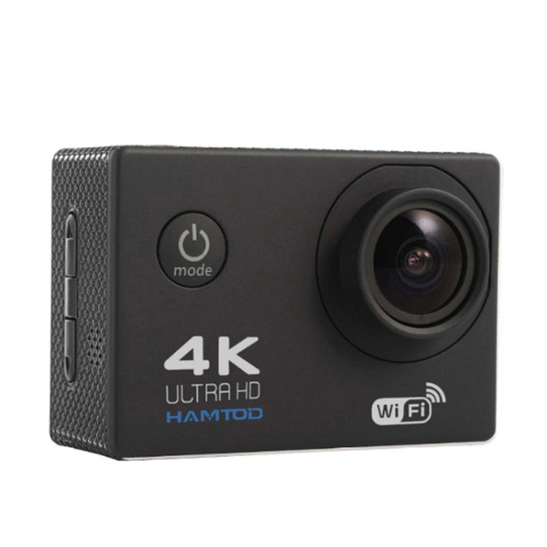 HAMTOD H9A HD 4K WiFi Sport Camera with Waterproof Case, Generalplus 4247, 2.0 inch LCD Screen, 120 Degree Wide Angle Lens (Black)